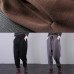 DIY gray trousers elastic waist drawstring pockets Outfits casual pants