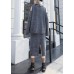 Autumn Knitted Gray Set Women's Two-piece Skirt New Sweater Skirt Set