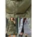 Fine Green Peter Pan Collar double breast Cloak Winter Duck Down Coat