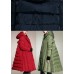 Elegant Mulberry Button drawstring Thick Winter Duck Down Coat